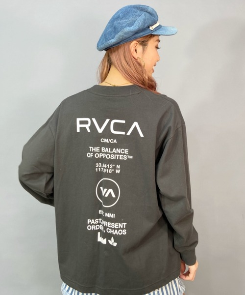 RVCA（ルーカ）の「【ムラサキスポーツ別注】RVCA/ルーカ  ロゴロンT  オーバーサイズ バックロゴ   BD043-P05（Tシャツ/カットソー・レディース・ブラック/ベージュ/ホワイト・S/M/L）」の3枚目の写真