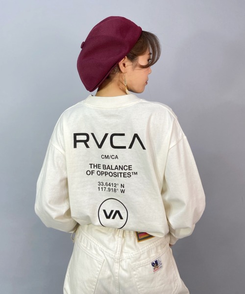 RVCA（ルーカ）の「【ムラサキスポーツ別注】RVCA/ルーカ  ロゴロンT  オーバーサイズ バックロゴ   BD043-P05（Tシャツ/カットソー・レディース・ブラック/ベージュ/ホワイト・S/M/L）」の5枚目の写真