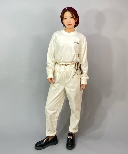 RVCA（ルーカ）の「【ムラサキスポーツ別注】RVCA/ルーカ  ロゴロンT  オーバーサイズ バックロゴ   BD043-P05（Tシャツ/カットソー・レディース・ブラック/ベージュ/ホワイト・S/M/L）」の6枚目の写真