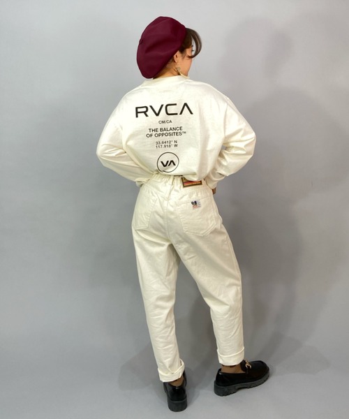 RVCA（ルーカ）の「【ムラサキスポーツ別注】RVCA/ルーカ  ロゴロンT  オーバーサイズ バックロゴ   BD043-P05（Tシャツ/カットソー・レディース・ブラック/ベージュ/ホワイト・S/M/L）」の7枚目の写真