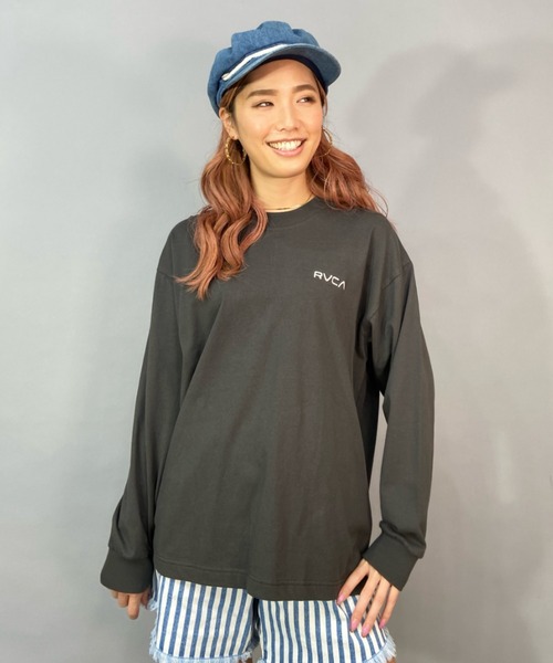 RVCA（ルーカ）の「【ムラサキスポーツ別注】RVCA/ルーカ  ロゴロンT  オーバーサイズ バックロゴ   BD043-P05（Tシャツ/カットソー・レディース・ブラック/ベージュ/ホワイト・S/M/L）」の8枚目の写真