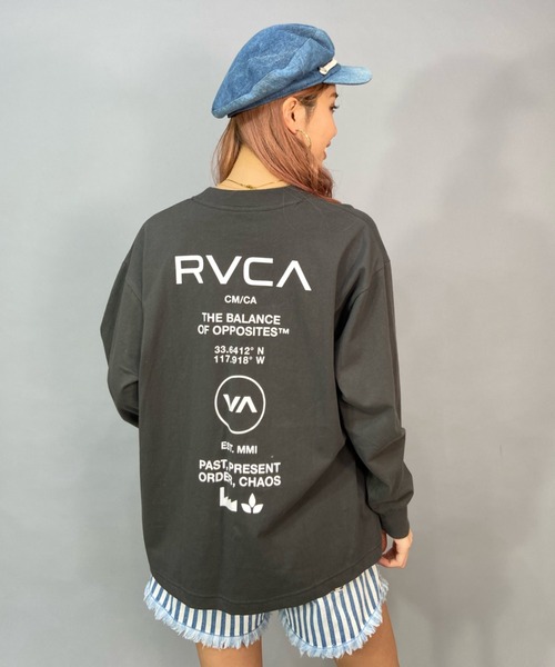 RVCA（ルーカ）の「【ムラサキスポーツ別注】RVCA/ルーカ  ロゴロンT  オーバーサイズ バックロゴ   BD043-P05（Tシャツ/カットソー・レディース・ブラック/ベージュ/ホワイト・S/M/L）」の9枚目の写真