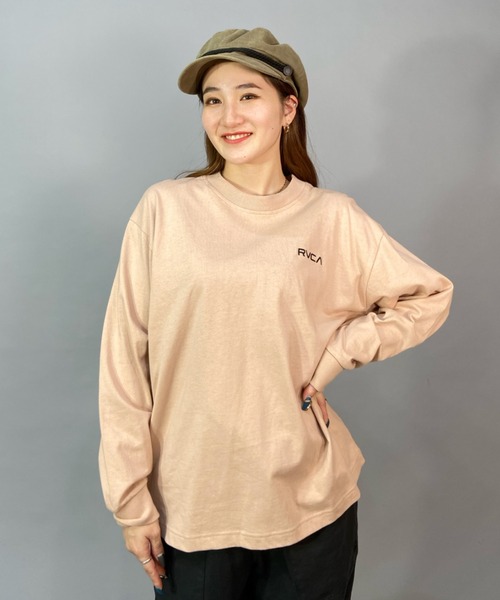 RVCA（ルーカ）の「【ムラサキスポーツ別注】RVCA/ルーカ  ロゴロンT  オーバーサイズ バックロゴ   BD043-P05（Tシャツ/カットソー・レディース・ブラック/ベージュ/ホワイト・S/M/L）」の12枚目の写真