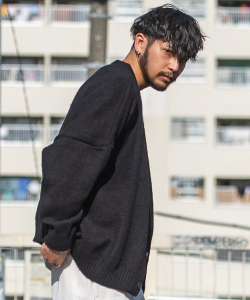 CONVERSE(コンバース)の「『CONVERSE/コンバース』BIGモヘアタッチカーディガン(カーディガン/ボレロ・メンズ・ライトグレー/ブラック/ダークグリーン/ワイン/グリーン・L/LL/M)」の15枚目の写真