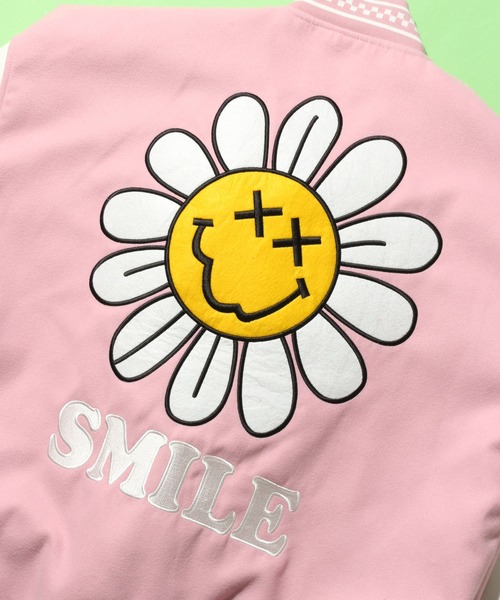 スミリー顔 スタジャン SMILEY FACE（スマイリーフェイス）の「【SMILEY FACE