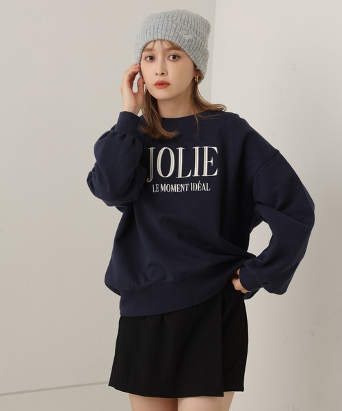 one after another NICE CLAUP（ワンアフターアナザーナイスクラップ）の「N刺繍ニットキャップ（ニットキャップ/ビーニー・レディース・ブラック/杢グレー/オフホワイト・FREE）」の9枚目の写真