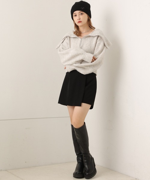 one after another NICE CLAUP（ワンアフターアナザーナイスクラップ）の「N刺繍ニットキャップ（ニットキャップ/ビーニー・レディース・ブラック/杢グレー/オフホワイト・FREE）」の13枚目の写真