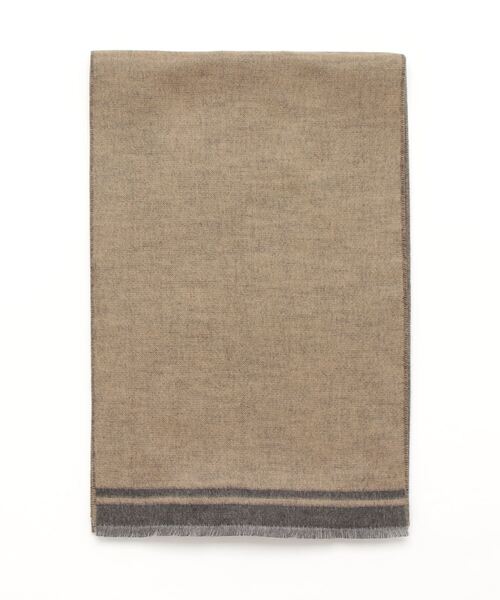 Perfect Suit FActory（パーフェクトスーツファクトリー）の「カシミンク　リバーシブルマフラー　V.FRAAS　グレー/ベージュ/ブルー（マフラー・メンズ・ベージュ/チャコールグレー/ブルー・FREE）」の13枚目の写真