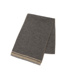 カシミンク　リバーシブルマフラー　V.FRAAS　グレー/ベージュ/ブルー