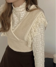 【apres jour clair】フリンジニットベスト【ZOZOTOWN限定アイテム】