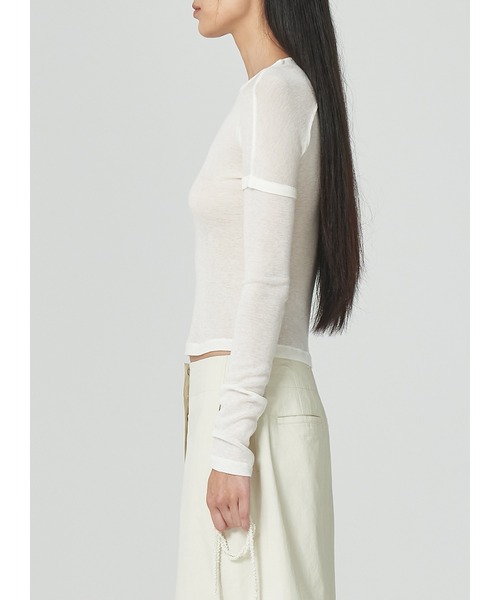 LOW CLASSIC(ロウ クラシック)の「BOLERO SLEEVE TOP(Tシャツ/カットソー・レディース・ホワイト・S/M)」の6枚目の写真