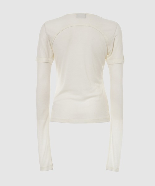 LOW CLASSIC(ロウ クラシック)の「BOLERO SLEEVE TOP(Tシャツ/カットソー・レディース・ホワイト・S/M)」の2枚目の写真