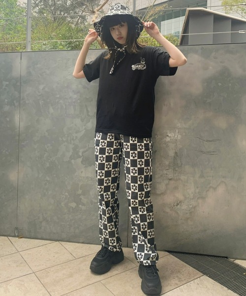 Candy Stripper（キャンディストリッパー）の「FLOWER CHECKED EASY パンツ（その他パンツ・レディース・グリーン/ライトブルー/ブラック・2）」の21枚目の写真