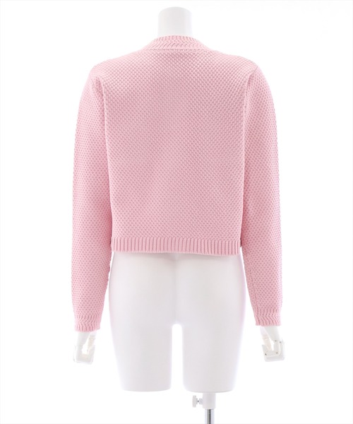 clear（クリア）の「ニットショートジャケット（ノーカラージャケット・レディース・ピンク/イエロー/アイボリー/ブルー・F）」の8枚目の写真