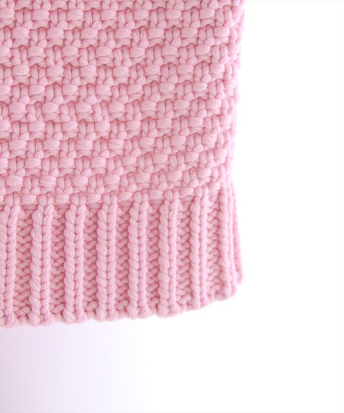 clear（クリア）の「ニットショートジャケット（ノーカラージャケット・レディース・ピンク/イエロー/アイボリー/ブルー・F）」の11枚目の写真