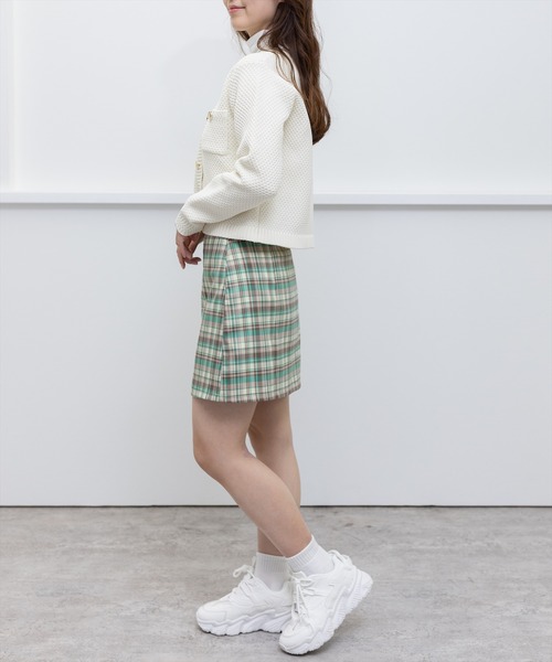 clear（クリア）の「ニットショートジャケット（ノーカラージャケット・レディース・ピンク/イエロー/アイボリー/ブルー・F）」の19枚目の写真