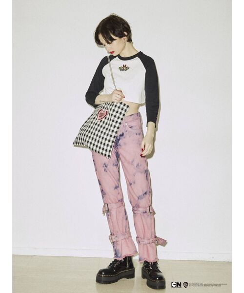 jouetie（ジュエティ）の「ThePowerpuffGirlsクロップドラグラン【コラボ/ショート丈】（Tシャツ/カットソー・レディース・グリーン/ブルー/ピンク/オフホワイト・MEDIUM）」の7枚目の写真