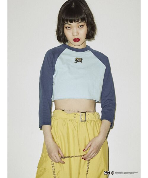 jouetie（ジュエティ）の「ThePowerpuffGirlsクロップドラグラン【コラボ/ショート丈】（Tシャツ/カットソー・レディース・グリーン/ブルー/ピンク/オフホワイト・MEDIUM）」の9枚目の写真