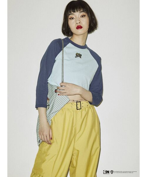 jouetie（ジュエティ）の「ThePowerpuffGirlsクロップドラグラン【コラボ/ショート丈】（Tシャツ/カットソー・レディース・グリーン/ブルー/ピンク/オフホワイト・MEDIUM）」の11枚目の写真