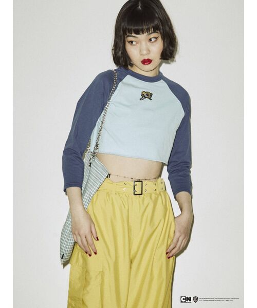 jouetie（ジュエティ）の「ThePowerpuffGirlsクロップドラグラン【コラボ/ショート丈】（Tシャツ/カットソー・レディース・グリーン/ブルー/ピンク/オフホワイト・MEDIUM）」の12枚目の写真