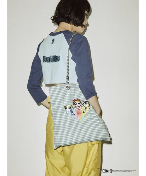 jouetie（ジュエティ）の「ThePowerpuffGirlsクロップドラグラン【コラボ/ショート丈】（Tシャツ/カットソー・レディース・グリーン/ブルー/ピンク/オフホワイト・MEDIUM）」の14枚目の写真