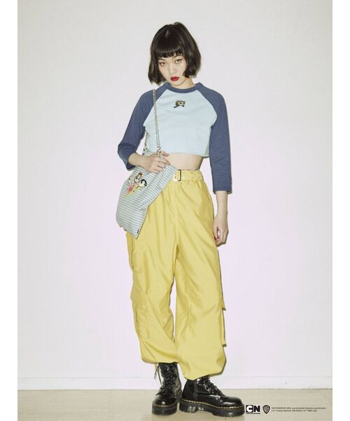 jouetie（ジュエティ）の「ThePowerpuffGirlsクロップドラグラン【コラボ/ショート丈】（Tシャツ/カットソー・レディース・グリーン/ブルー/ピンク/オフホワイト・MEDIUM）」の16枚目の写真