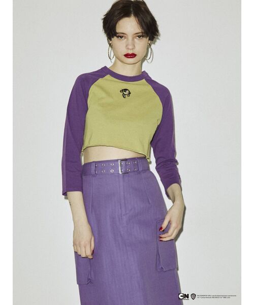 jouetie（ジュエティ）の「ThePowerpuffGirlsクロップドラグラン【コラボ/ショート丈】（Tシャツ/カットソー・レディース・グリーン/ブルー/ピンク/オフホワイト・MEDIUM）」の21枚目の写真