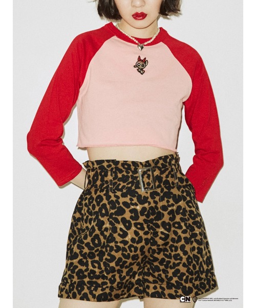 jouetie（ジュエティ）の「ThePowerpuffGirlsクロップドラグラン【コラボ/ショート丈】（Tシャツ/カットソー・レディース・グリーン/ブルー/ピンク/オフホワイト・MEDIUM）」の4枚目の写真