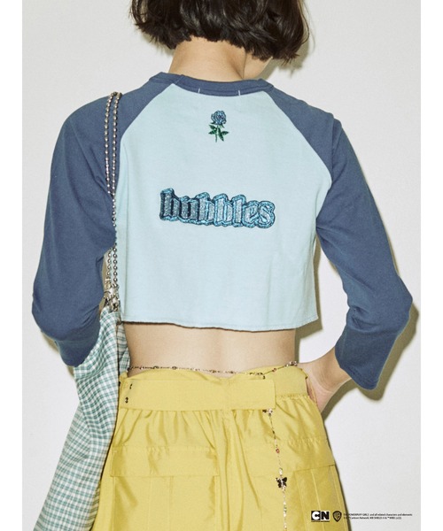 jouetie（ジュエティ）の「ThePowerpuffGirlsクロップドラグラン【コラボ/ショート丈】（Tシャツ/カットソー・レディース・グリーン/ブルー/ピンク/オフホワイト・MEDIUM）」の3枚目の写真