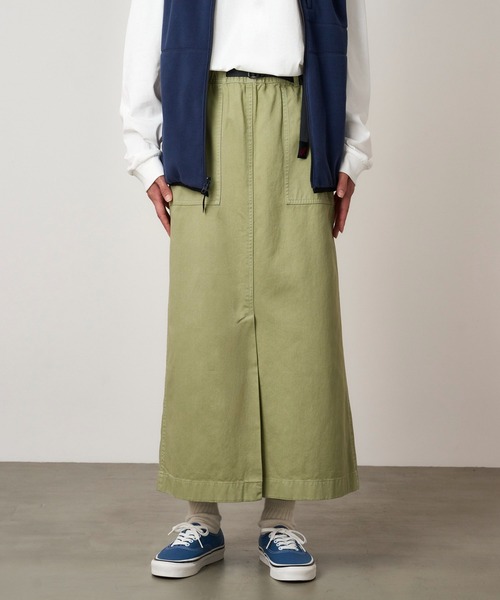 Gramicci（グラミチ）の「【GRAMICCI/グラミチ】 LONG BAKER SKIRT | ロングベイカースカート（スカート・レディース・グレー系その他/オリーブ/ブラック/ネイビー/ベージュ系その他/グリーン系その他/ライトベージュ/ベージュ系5/グリーン系その他5/レモンイエロー/ベージュ/グリーン系その他2/ダークブラウン/ネイビー系・S/M/L/XL）」の11枚目の写真