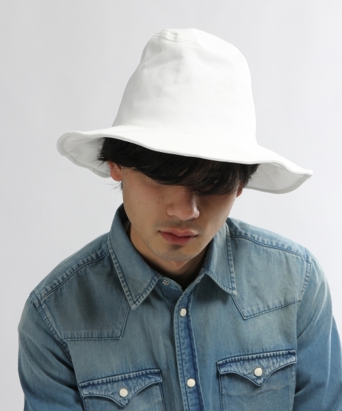 HARE(ハレ)の「シャンブレーHAT(HARE)(ハット・メンズ・オフホワイト/グレー/ネイビー/ブルー系その他・FREE/ONE SIZE)」の5枚目の写真