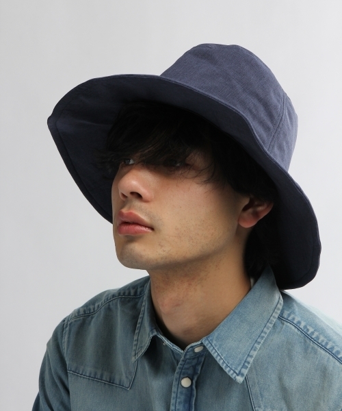 HARE(ハレ)の「シャンブレーHAT(HARE)(ハット・メンズ・オフホワイト/グレー/ネイビー/ブルー系その他・FREE/ONE SIZE)」の6枚目の写真