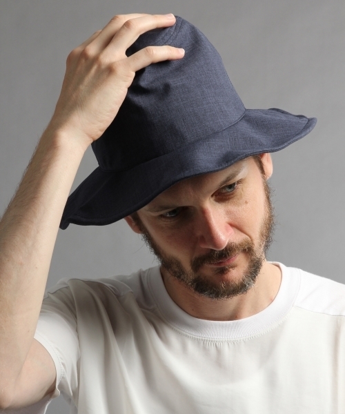 HARE(ハレ)の「シャンブレーHAT(HARE)(ハット・メンズ・オフホワイト/グレー/ネイビー/ブルー系その他・FREE/ONE SIZE)」の13枚目の写真