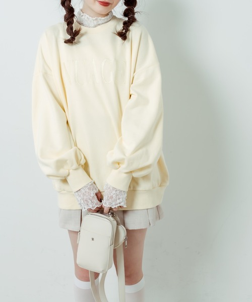 OLIVE des OLIVE（オリーブデオリーブ）の「レースくしゅくしゅインナー（Tシャツ/カットソー・レディース・ホワイト/オフホワイト・FREE）」の11枚目の写真