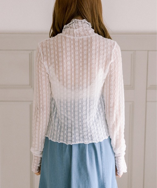 OLIVE des OLIVE（オリーブデオリーブ）の「レースくしゅくしゅインナー（Tシャツ/カットソー・レディース・ホワイト/オフホワイト・FREE）」の18枚目の写真