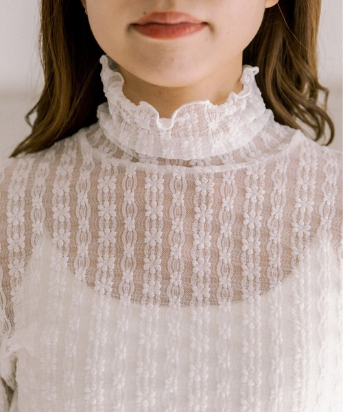 OLIVE des OLIVE（オリーブデオリーブ）の「レースくしゅくしゅインナー（Tシャツ/カットソー・レディース・ホワイト/オフホワイト・FREE）」の20枚目の写真