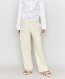 ＜ASTRAET＞PE/W トロピカル ストレートパンツ WHITE