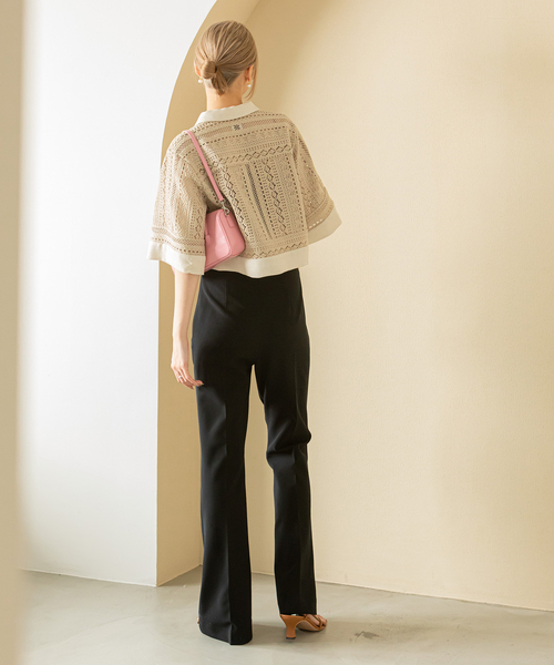 U by SPICK&SPAN（ユーバイスピックアンドスパン）の「ビスケットレース シャツ（シャツ/ブラウス・レディース・ブラック/ホワイト/キャメル・FREE）」の18枚目の写真