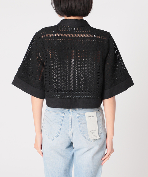 U by SPICK&SPAN（ユーバイスピックアンドスパン）の「ビスケットレース シャツ（シャツ/ブラウス・レディース・ブラック/ホワイト/キャメル・FREE）」の22枚目の写真