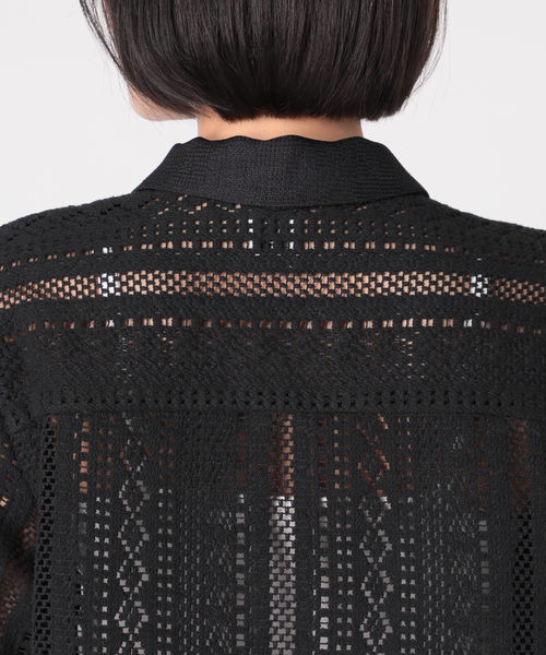 U by SPICK&SPAN（ユーバイスピックアンドスパン）の「ビスケットレース シャツ（シャツ/ブラウス・レディース・ブラック/ホワイト/キャメル・FREE）」の8枚目の写真