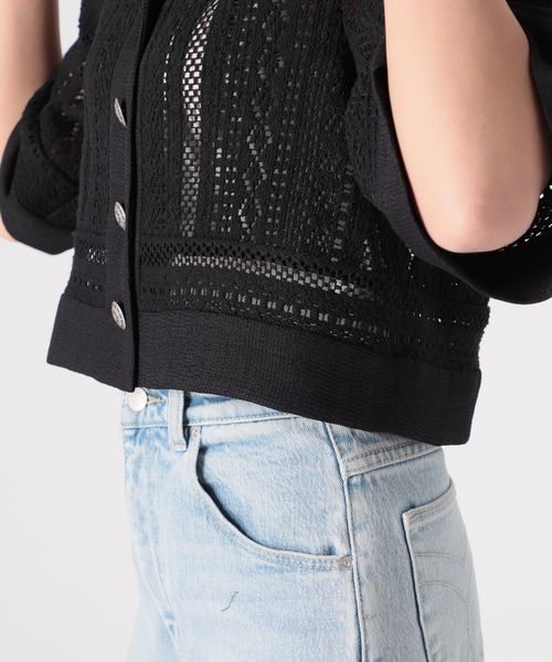 U by SPICK&SPAN（ユーバイスピックアンドスパン）の「ビスケットレース シャツ（シャツ/ブラウス・レディース・ブラック/ホワイト/キャメル・FREE）」の19枚目の写真