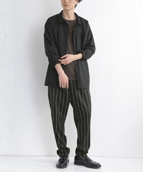 n'OrLABEL（ノアールレーベル）の「『レギュラーカラーシンプルシャツ』（シャツ/ブラウス・メンズ・ライトベージュ/ブラック/オフホワイト・2/3）」の12枚目の写真