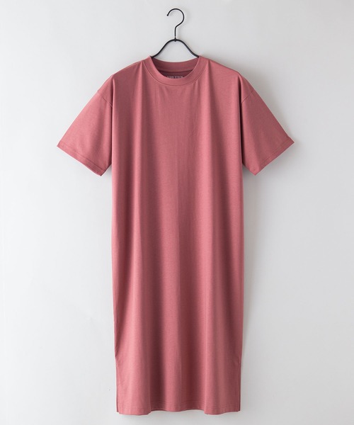 JEANS MATE(ジーンズメイト)の「汗染みの目立ちにくいTシャツ ZEROSTAIN ゼロステイン 撥水性 UVカット Tシャツワンピース(ワンピース・レディース・ダークベージュ/ダークブルー/ホワイト/ピンク系その他/ブラック/グレー・MEDIUM/LARGE)」の6枚目の写真