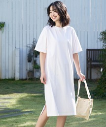 JEANS MATE | 汗染みの目立ちにくいTシャツ ZEROSTAIN ゼロステイン　撥水性　UVカット Tシャツワンピース(ワンピース)