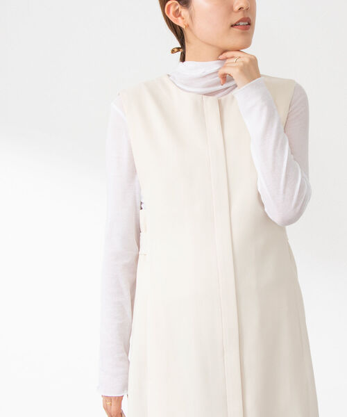 NOLLEY’S（ノーリーズ）の「シアーハイネックプルオーバーカットソー（Tシャツ/カットソー・レディース・グリーン/オフホワイト/イエロー・38）」の17枚目の写真