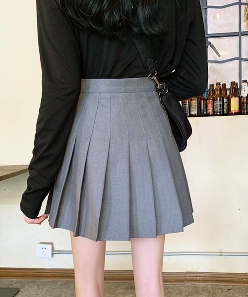 Jewelobe（ジュエローブ）の「ベーシックプリーツミニスカート（スカート・レディース・グレー/ブラック・S/M）」の16枚目の写真