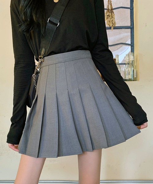 Jewelobe（ジュエローブ）の「ベーシックプリーツミニスカート（スカート・レディース・グレー/ブラック・S/M）」の18枚目の写真
