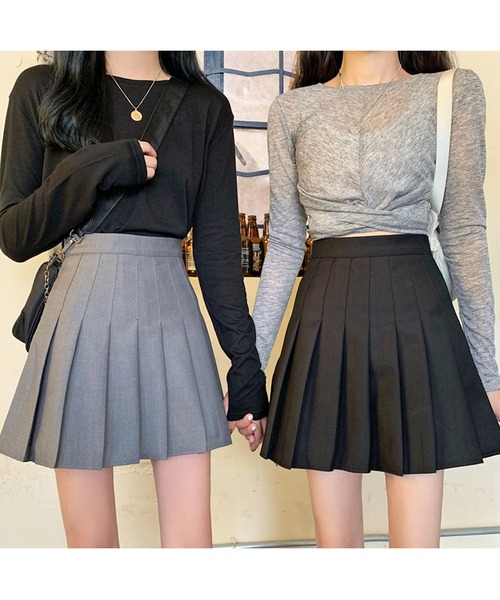 Jewelobe（ジュエローブ）の「ベーシックプリーツミニスカート（スカート・レディース・グレー/ブラック・S/M）」の7枚目の写真