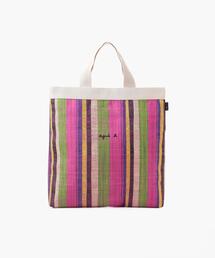 agnes b.　 カゴバック　ハンドバッグ　ボーダー　ピンク agnes b. かごバッグ｜バッグ｜ファッション おすすめ人気商品