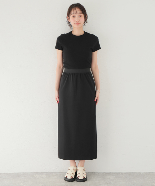 JOURNAL STANDARD（ジャーナルスタンダード）の「ポンチペンシルスカート（スカート・レディース・ブラック/ブラウン・36/38）」の4枚目の写真